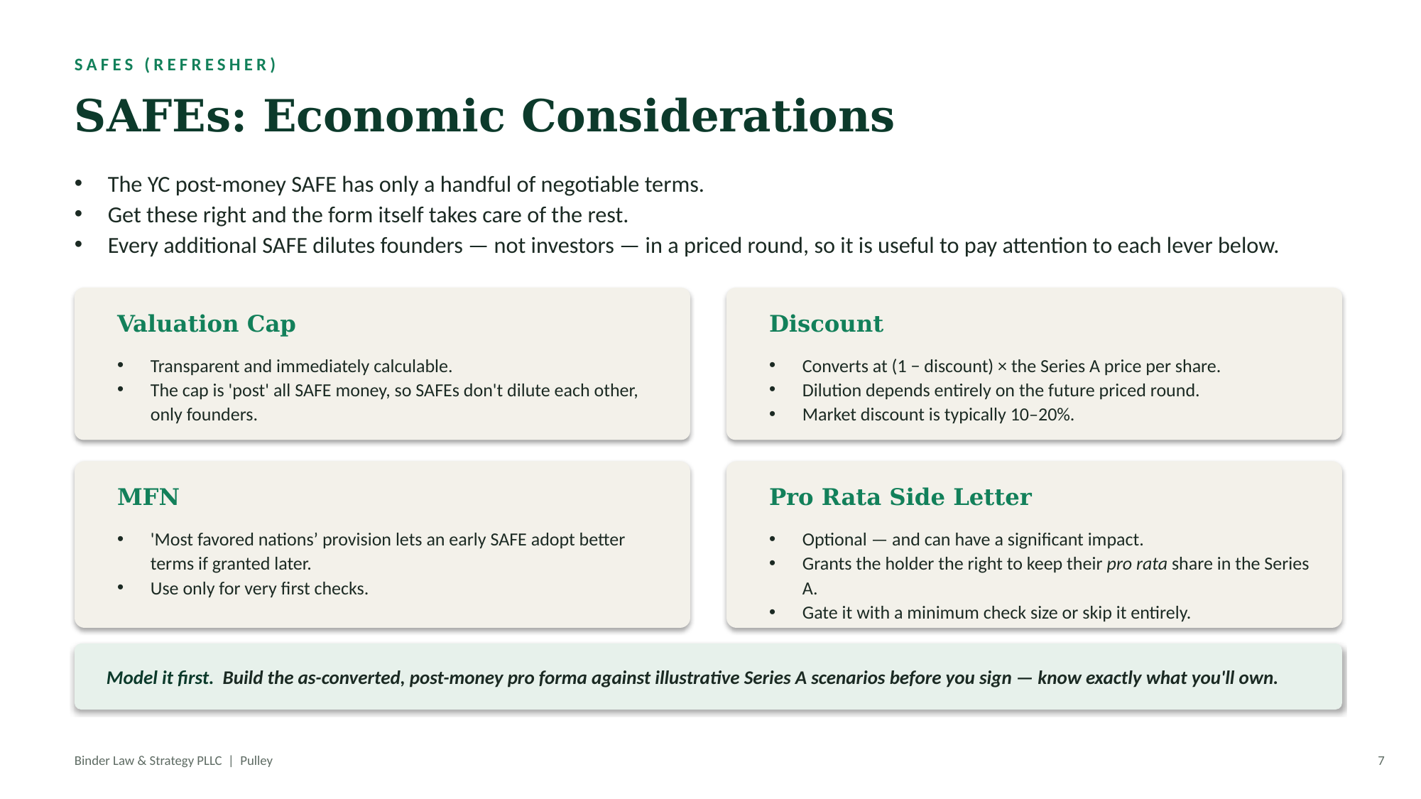 Early Financing Strategy — slide 7