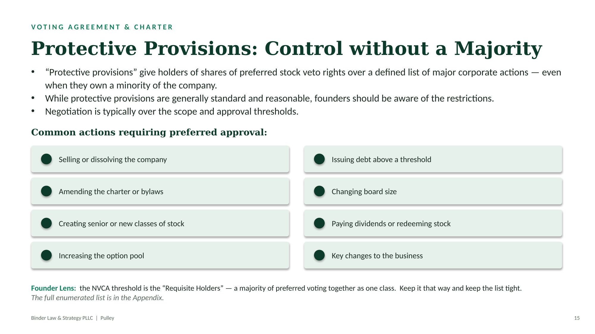 Early Financing Strategy — slide 15