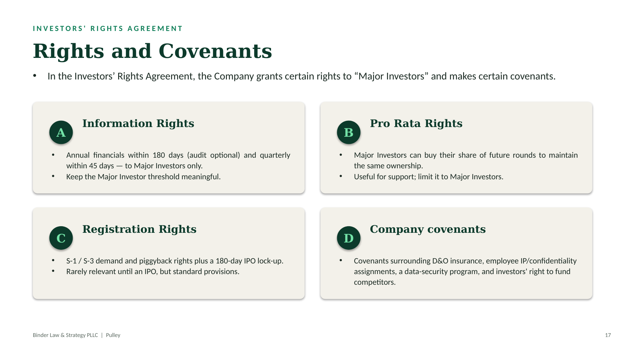 Early Financing Strategy — slide 17