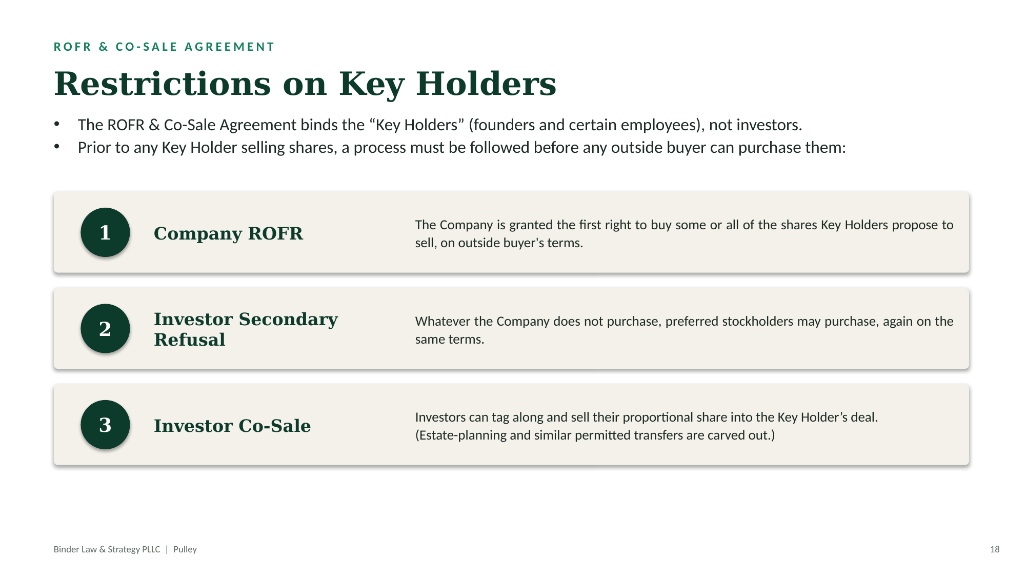 Early Financing Strategy — slide 18