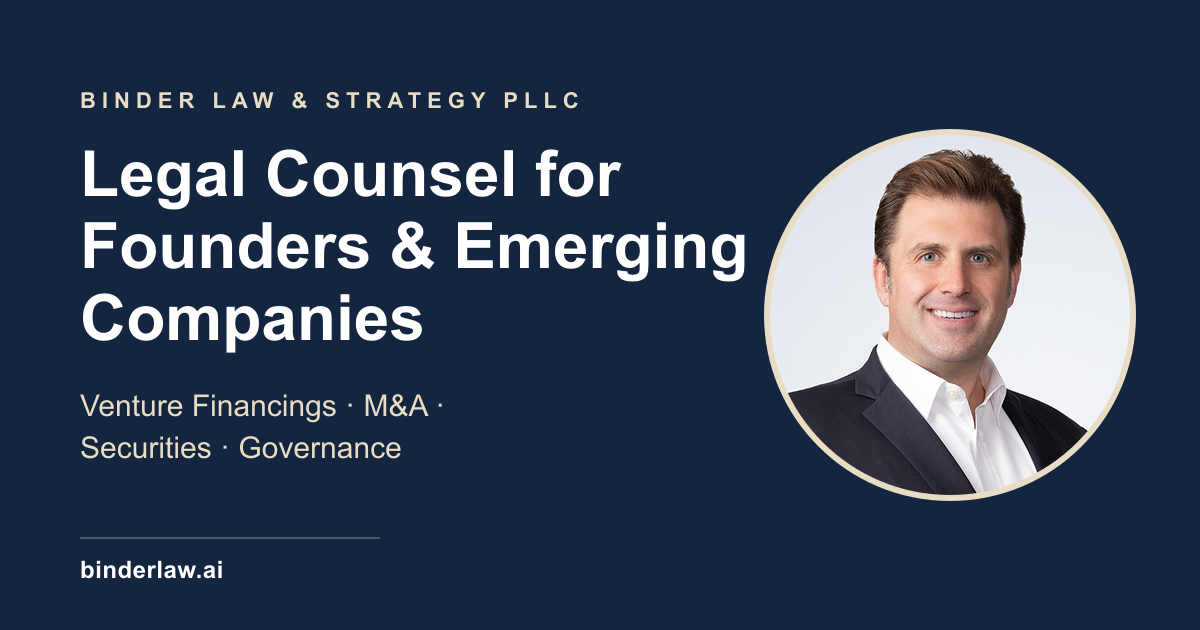 Startup & Business Lawyer | Binder Law & Strategy
